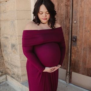 OVER THE SHOULDER MATERNITY DRESS
